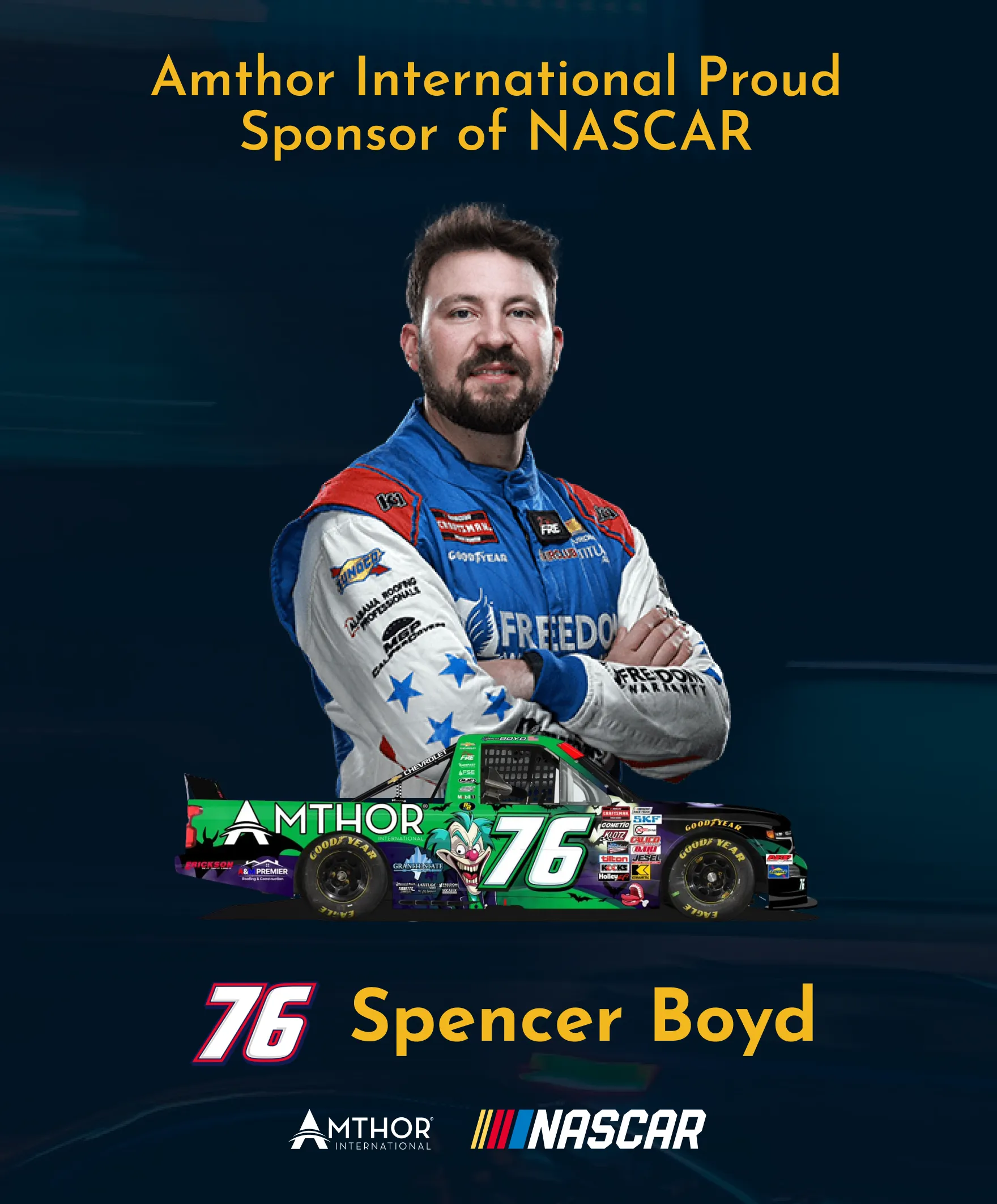 Amthor Nascar sponsor